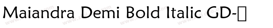 Maiandra Demi Bold Italic GD字体转换